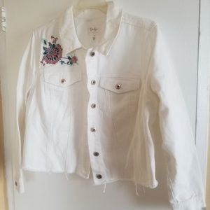White denim jacket